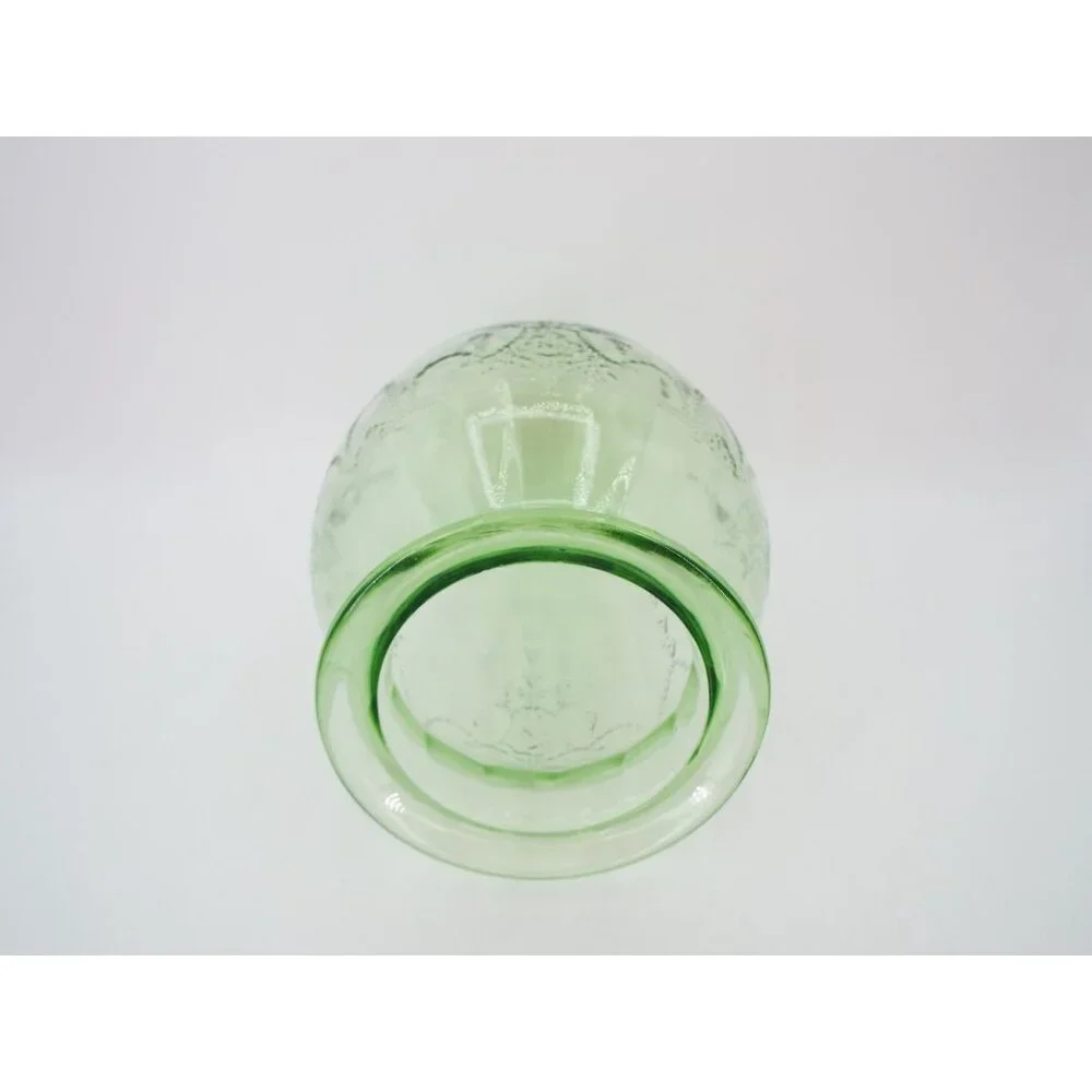 Vintage Anchor Hocking Green Uranium Glass Ballerina Cameo 8